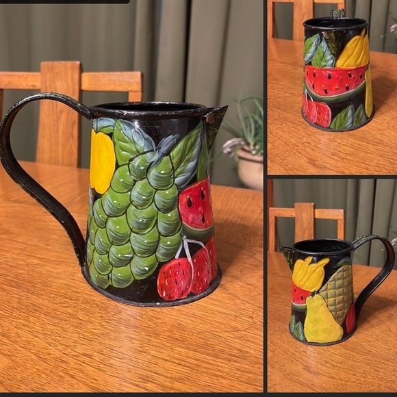Vintage Hosley Metal Watering Can Tropical Water Can Vintage Garden Gardening - Picture 1 of 8